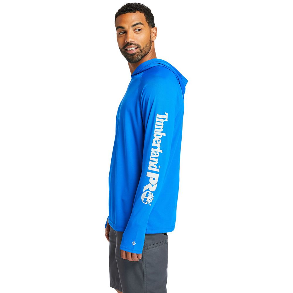 Timberland Mens Sweatshirts PRO® Wicking Good Hoodie - Blue - India XE1275846